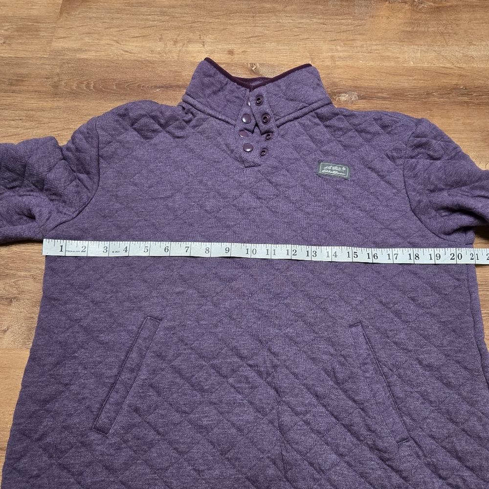 Eddie Bauer Purple Quilted Zip-Up Sweatshirt - Picture 3 of 7